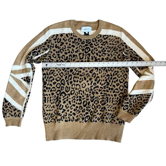 Current/Elliott Women’s Sz S Leopard Wool Cashmere Blend Sweater Duvall - Picture 11 of 13